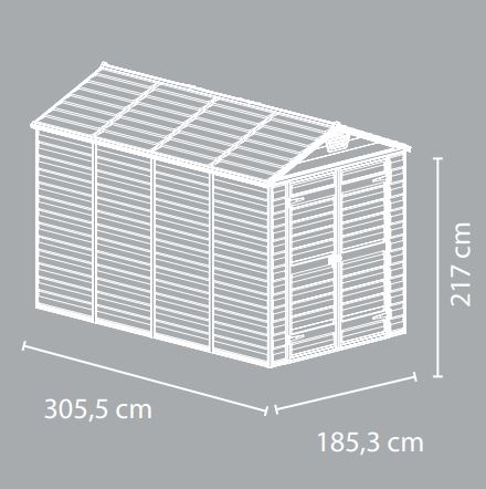 zahradni domek skylight 6x10 rozmery